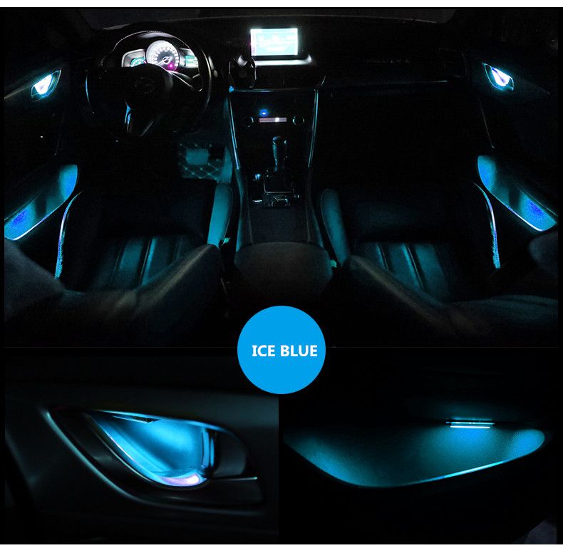 2019 Atmosphere Lamp Lights Interior Auto Decorative Inner Door Bowl Wrists Armrest Lights Ambient Light Car Door Interior Light From Yaseri 30 15