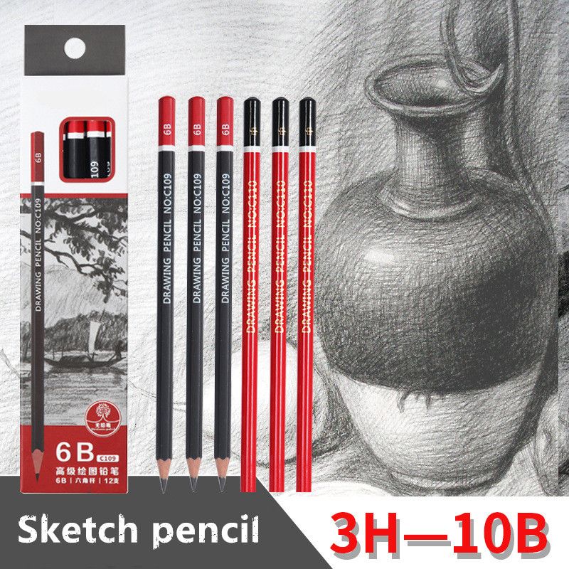 Sketch Pencils Hb 2b 4b 6b 8b 10b, Drawing Pencils 2h Hb 2b