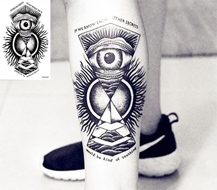 satin al nazar totem su gecirmez gecici dovme erkek siyah kol dovme adam icin 12 19 cm su transferi sahte tatto tl8 92 dhgate comda