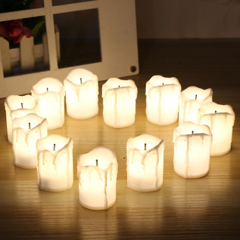 Flameless Votive Candles Battery Operated Flickering LED Tea Light 7.5-15CM