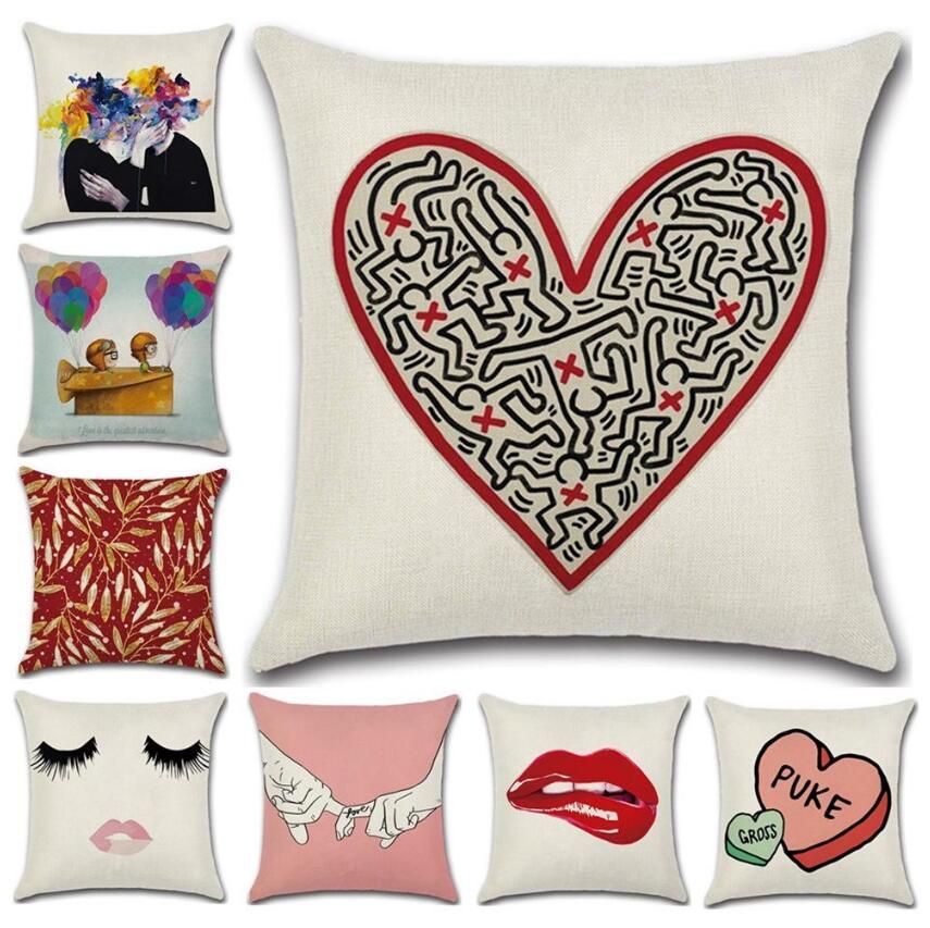 Valentines Pillows Case Valentine S Day Letter Printing Pillow