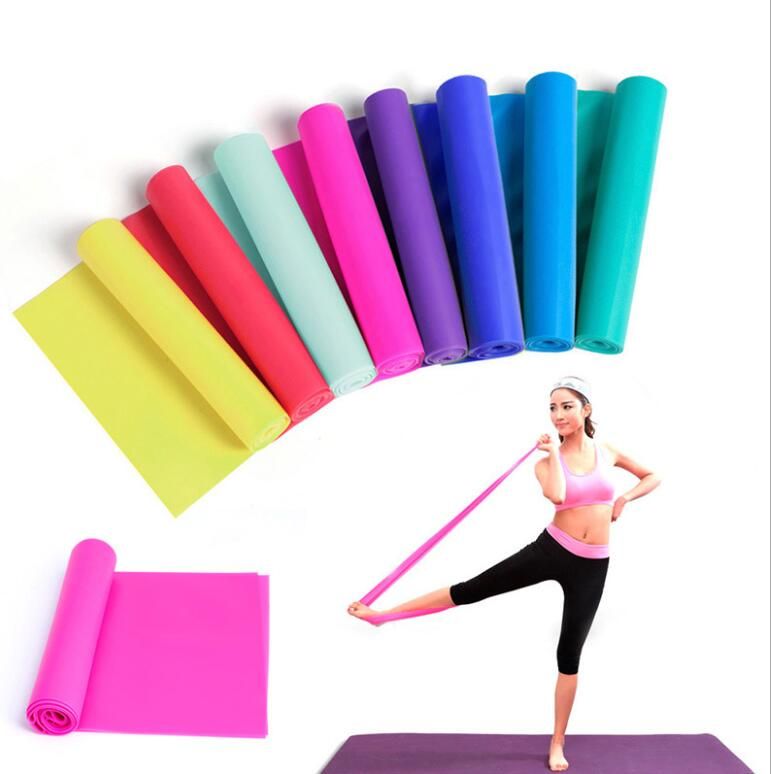 L1.5M Elastic Yoga Stretch Resistance Exercise Fitness Band Theraband Strap Belt