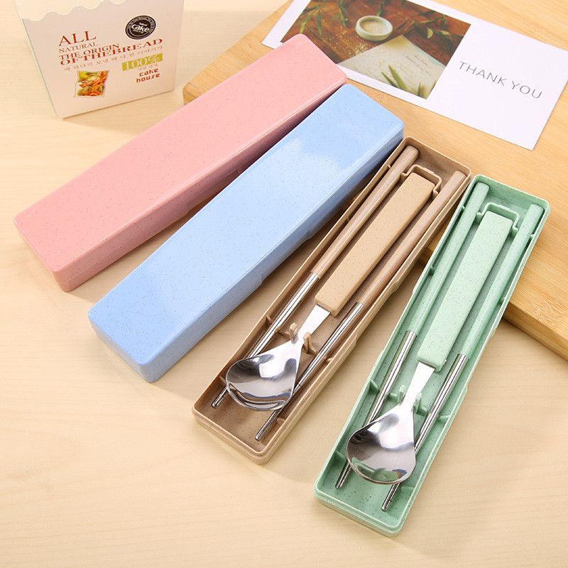 2020 Korean Portable Tableware Gift Box Eco Friendly Stainless Steel