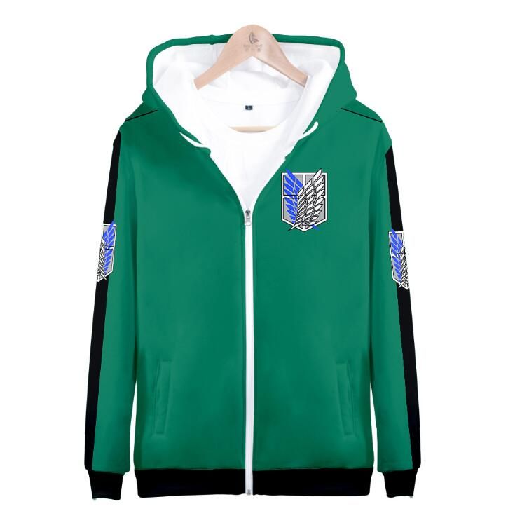 green zipper jacket