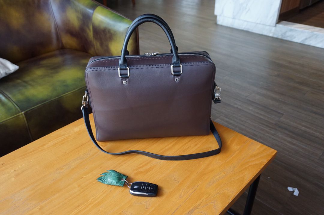 mens leather briefcase coach