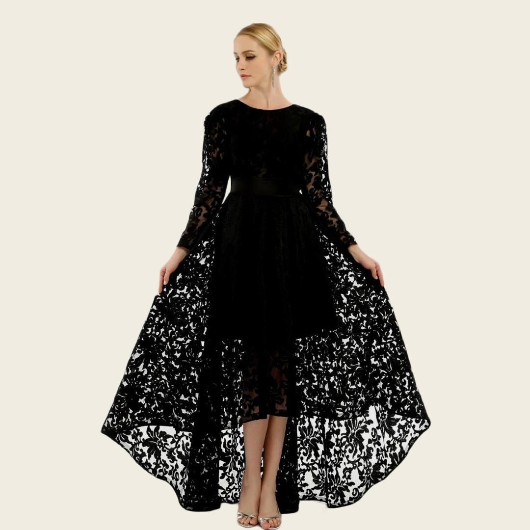 2020 2018 Evening Dress Girl Winter Formal Vintage Gowns Long