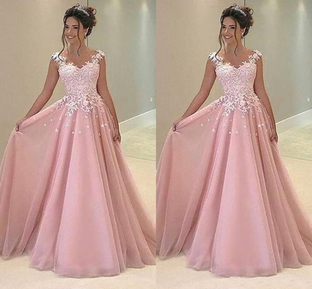 baby pink prom dress