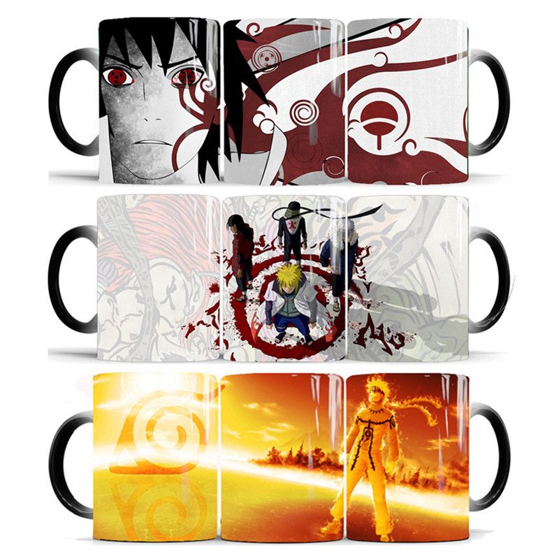 NARUTO Mugs Ceramics Anime Heat Sensitive Color Changing Mugs Magic Tea Coffee Cup Novelty Gift Drop NARUTO Mugs Ceramics Anime Heat Sensitive Color Changing Mugs Magic Tea Coffee Cup Novelty Gift Drop
