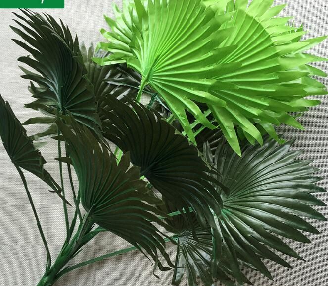 Simulação folha grande fã de decoração de interiores flores plantas verdes  folhas de palmeira tiro adereços