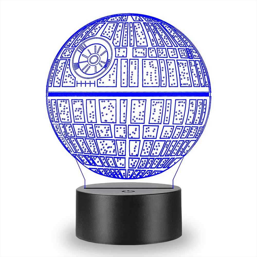 Ilusión escritorio Tabla luz de la noche del tacto Base 3D Lámpara de tabla cambiante de 7 colores Ilusión escritorio Tabla luz de la noche del tacto Base 3D Lámpara de tabla cambiante de 7 colores