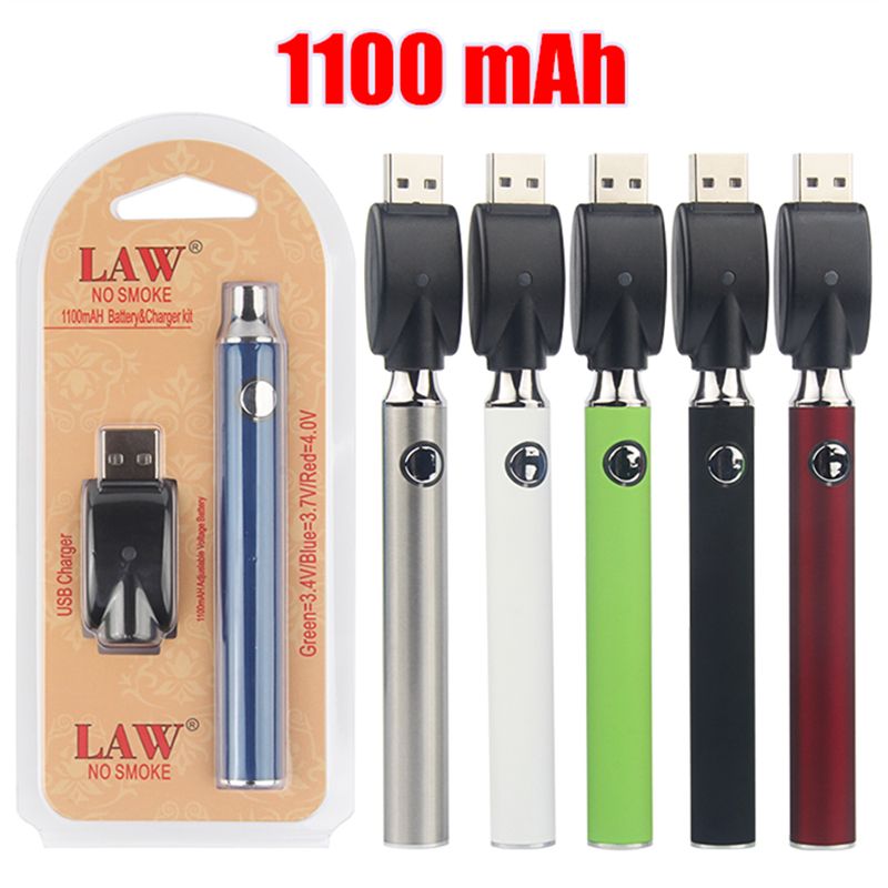 Law Preheating EVOD VV 510 Thread Vape Batteries Charger Kit 1100mah ...