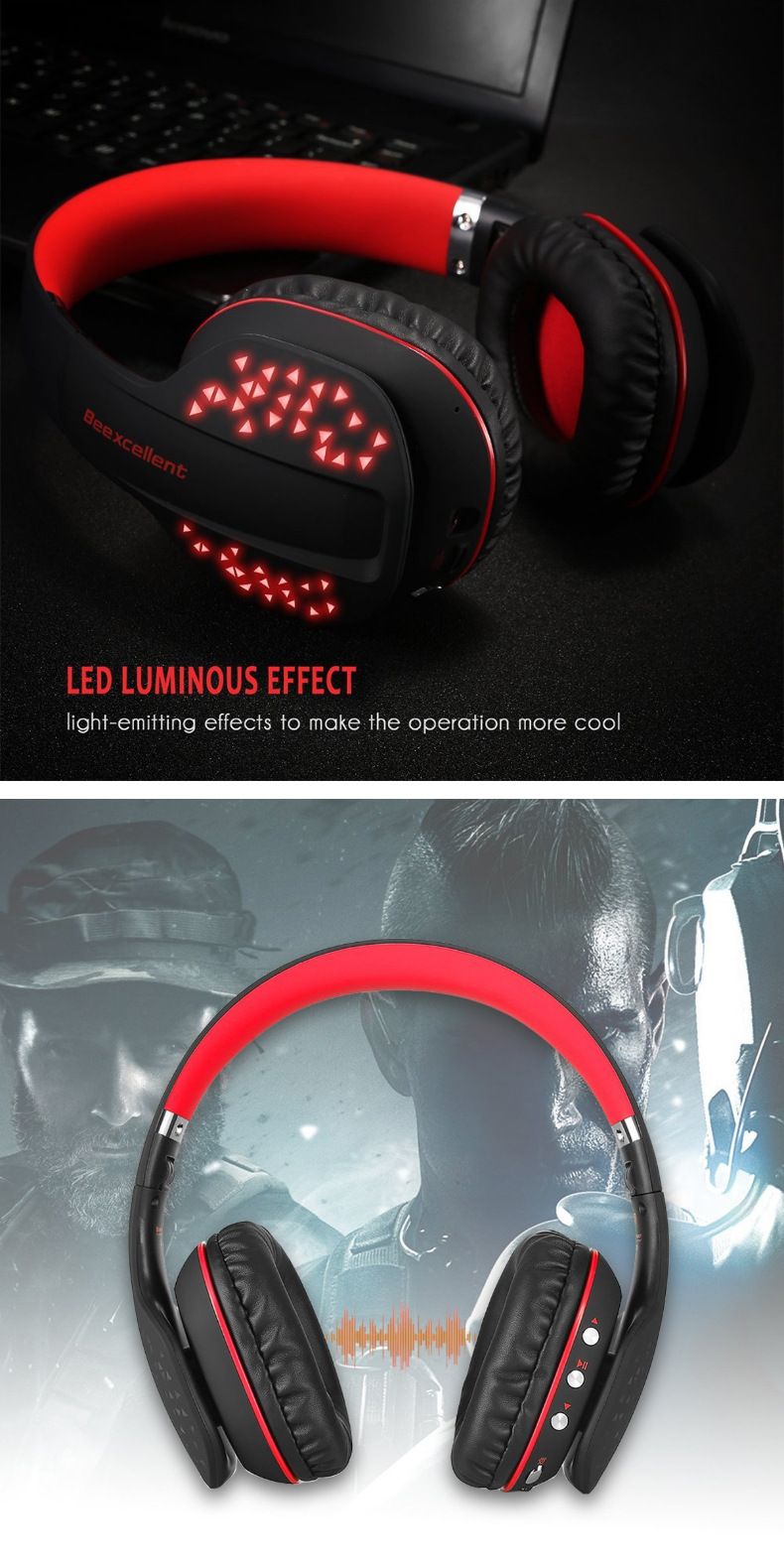 Bluetooth Headphone Foldable Wireless 