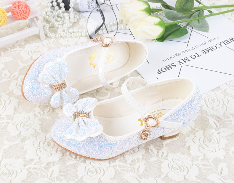 Lovely Pink Blue White Flower Girls Shoes Kids Shoes Girls Wedding