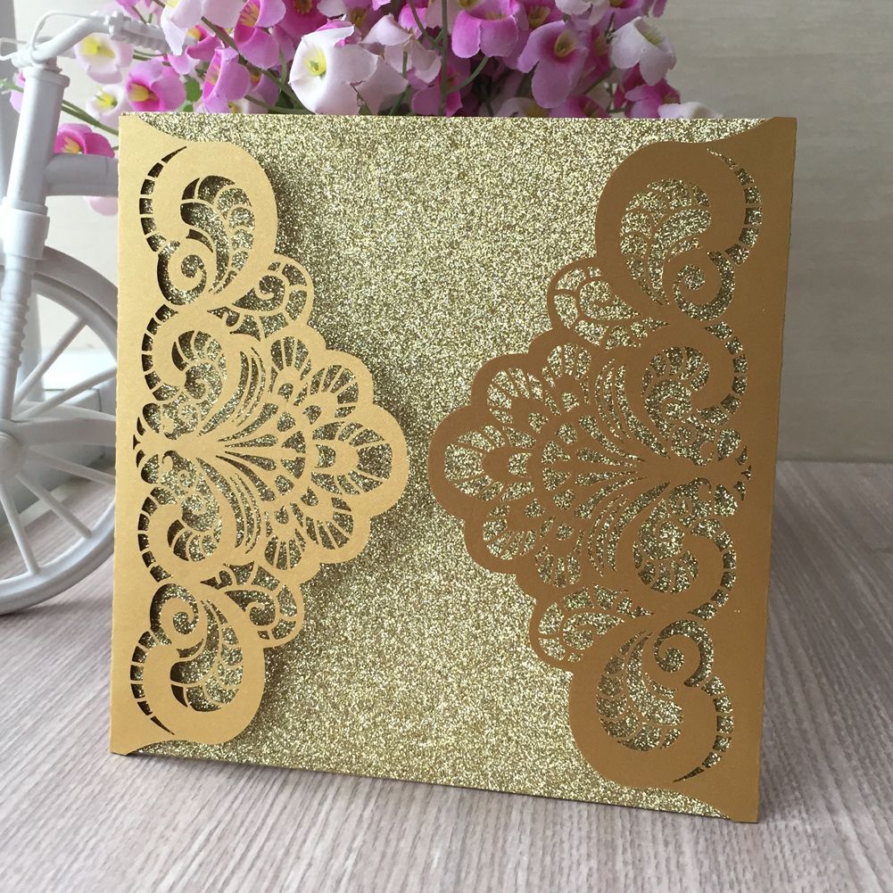 Grosshandel 20 Stucke Hohl Laser Cut Hochzeitseinladungskarte Auf