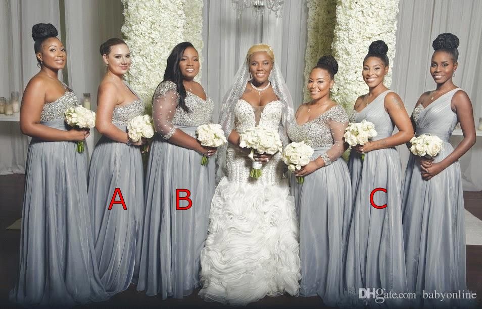 gray green bridesmaid dresses