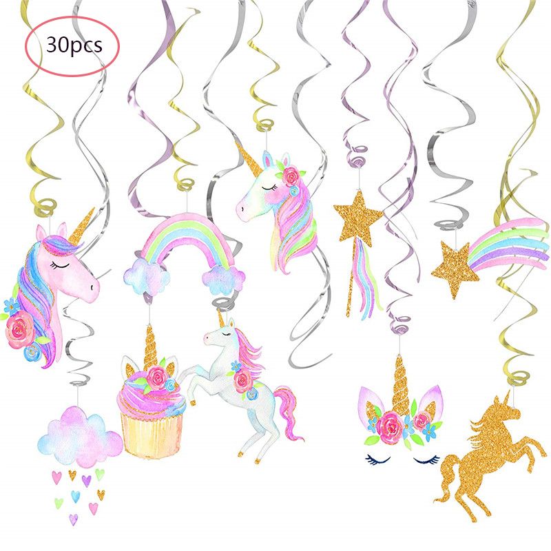 Unicorn Hanging Swirl Decorations Unicorn Party Decorations