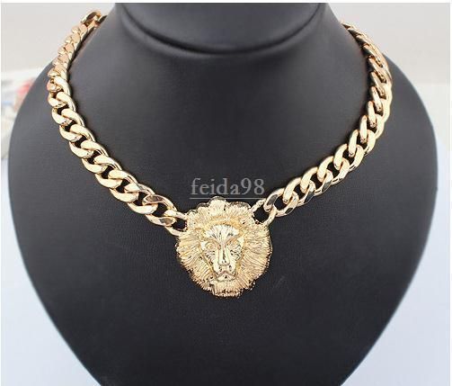 Compre Collar De Oro Grande Del Envío Libre Para Las Mujeres Collares De  Cabeza Animales Las Mujeres De Oro De La Cadena Gruesa De Oro De La Moda A  12,41 € Del