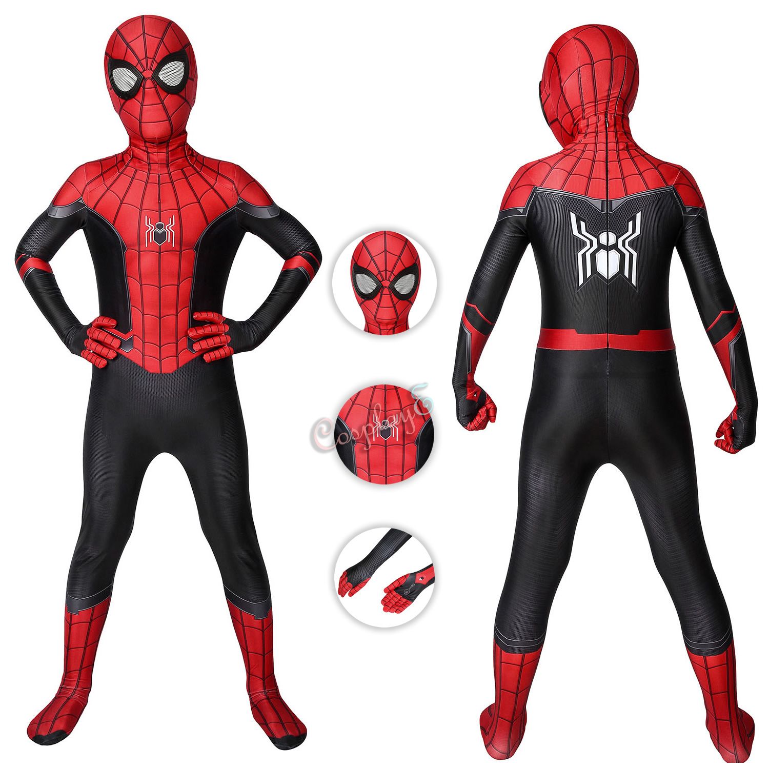 Costume Spiderman Far From Home Spider-Man Costume Spider-Man: Far From Home Cosplay Peter Parker Ensemble  complet pour les enfants