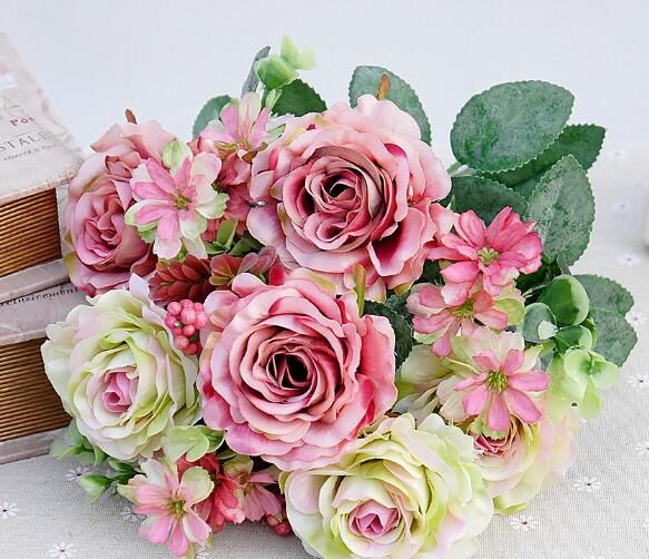Eleven New York Roses In Europe And America Pine Rose Wedding Decoration Of Fake Flower Home Wl596 From Yuanjiu168 5 94 Dhgate Com