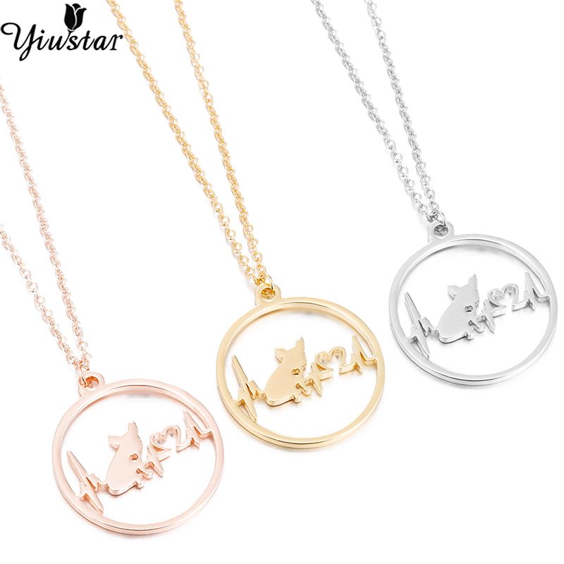 Yiustar filles collier en acier inoxydable coeur collier pour femmes nouveau à