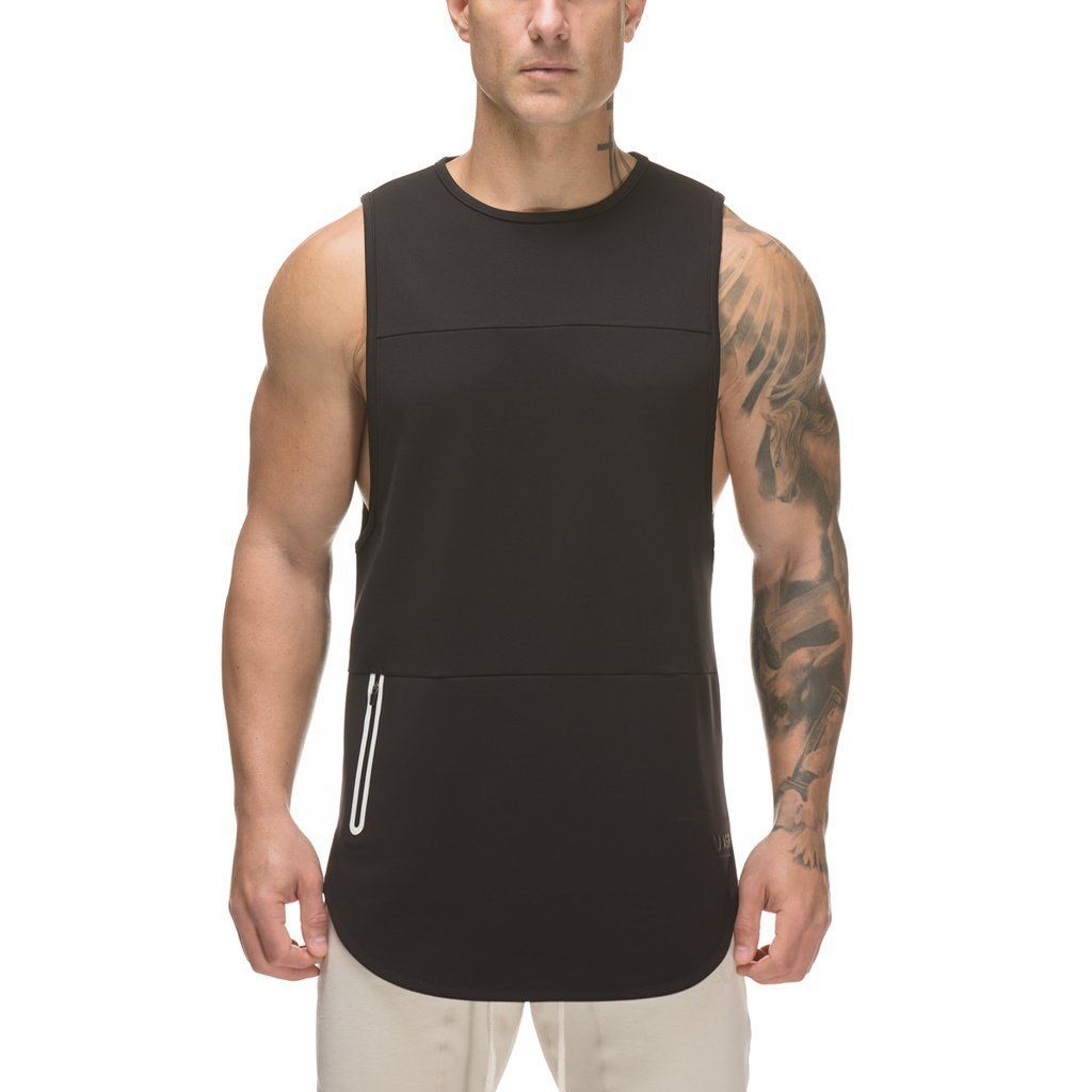 camisetas sin manga hombre algodon