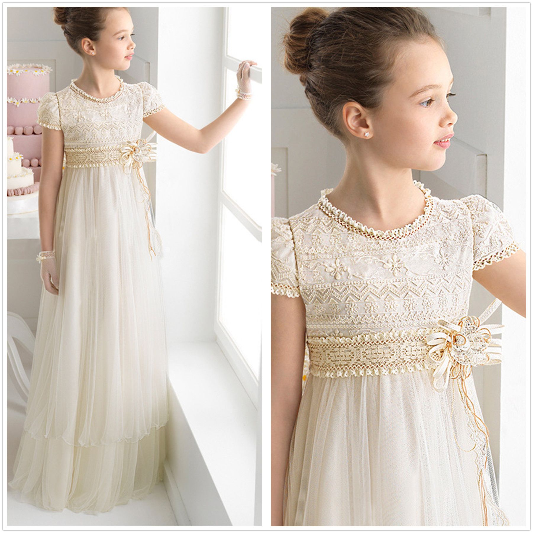 simple elegant flower girl dresses