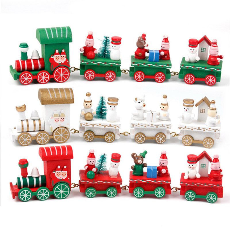 christmas wooden train set