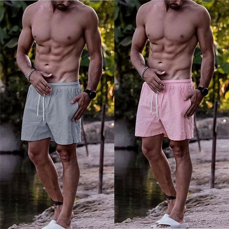 mens solid color swim trunks