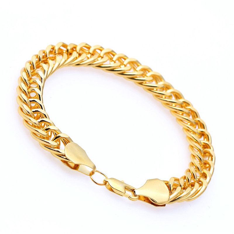 Man Hand Chain Mens Bracelets Male Gold 