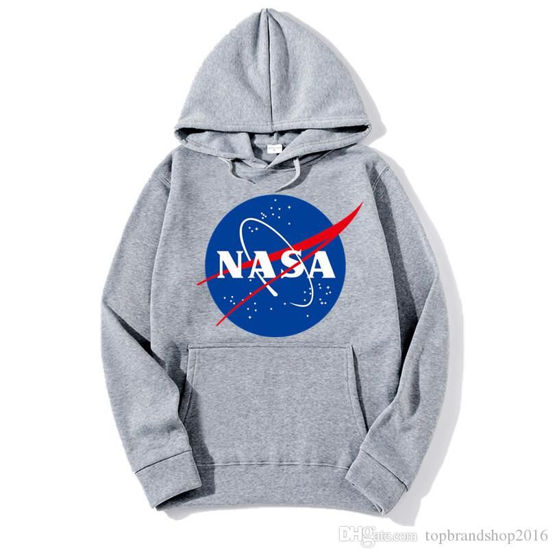 nasa moletom com capuz mens grey