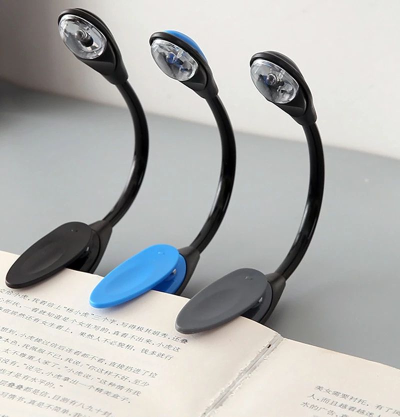 Rekkles Mini portátil Flexible con Clip Brillante luz del Libro del LED Libro de Lectura lámpara de luz 