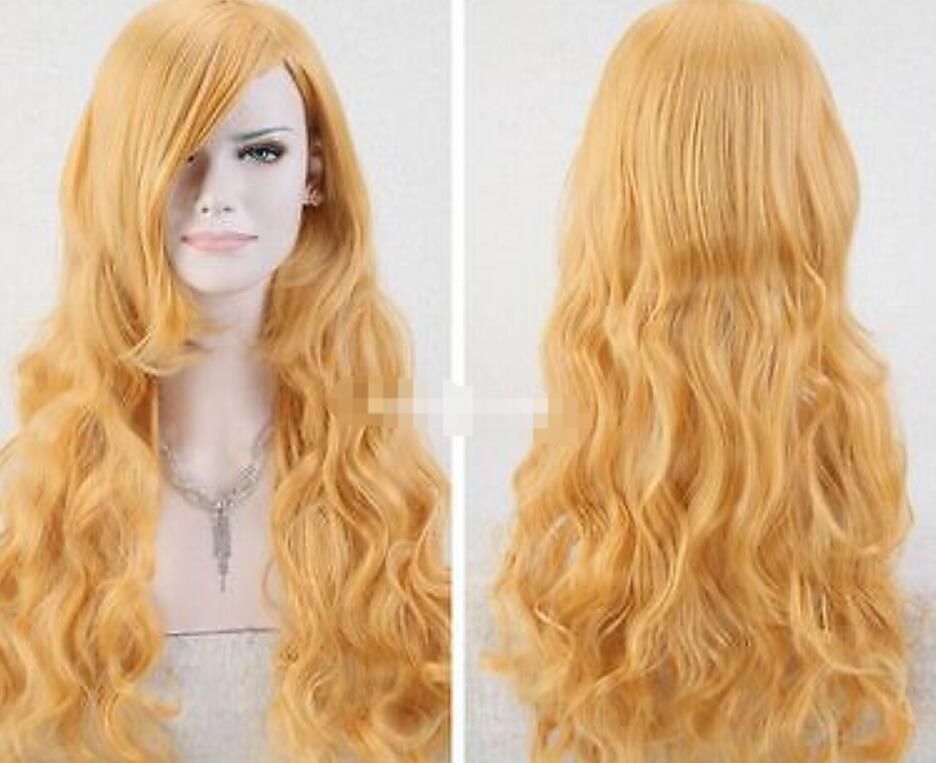 long yellow blonde wig