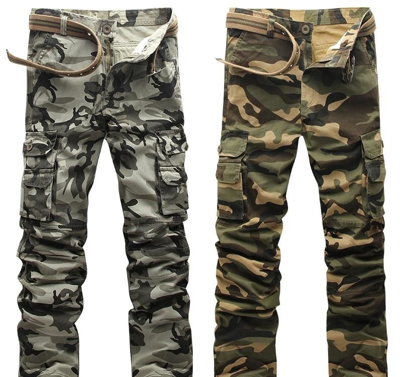 mens slim camo cargo pants