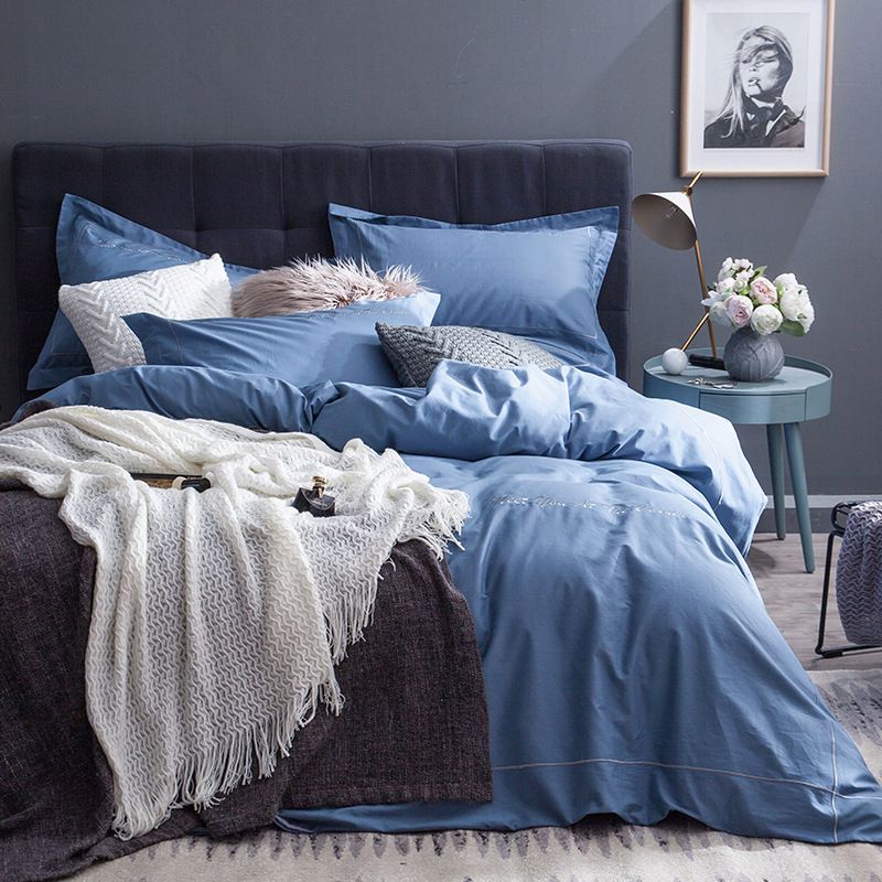 Cool Quality Pure Color 40 Fullcotton Concise Embroidery