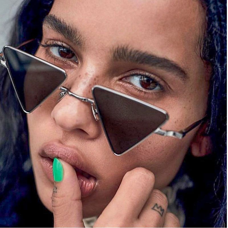 Gafas de sol clásicas para mujer, gafas de sol triangulares negras para  mujer, gafas de sol de Color rojo Retro, gafas con gradiente|Gafas de sol  para mujer| - AliExpress