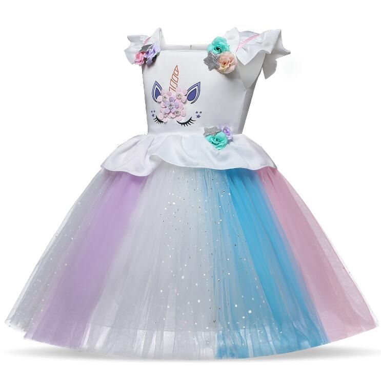 Unicornio vestido de princesa Niñas Ropa para niños Regalos de animales de dibujos animados Vestidos de Unicornio vestido de princesa Niñas Ropa para niños Regalos de animales de dibujos animados Vestidos de