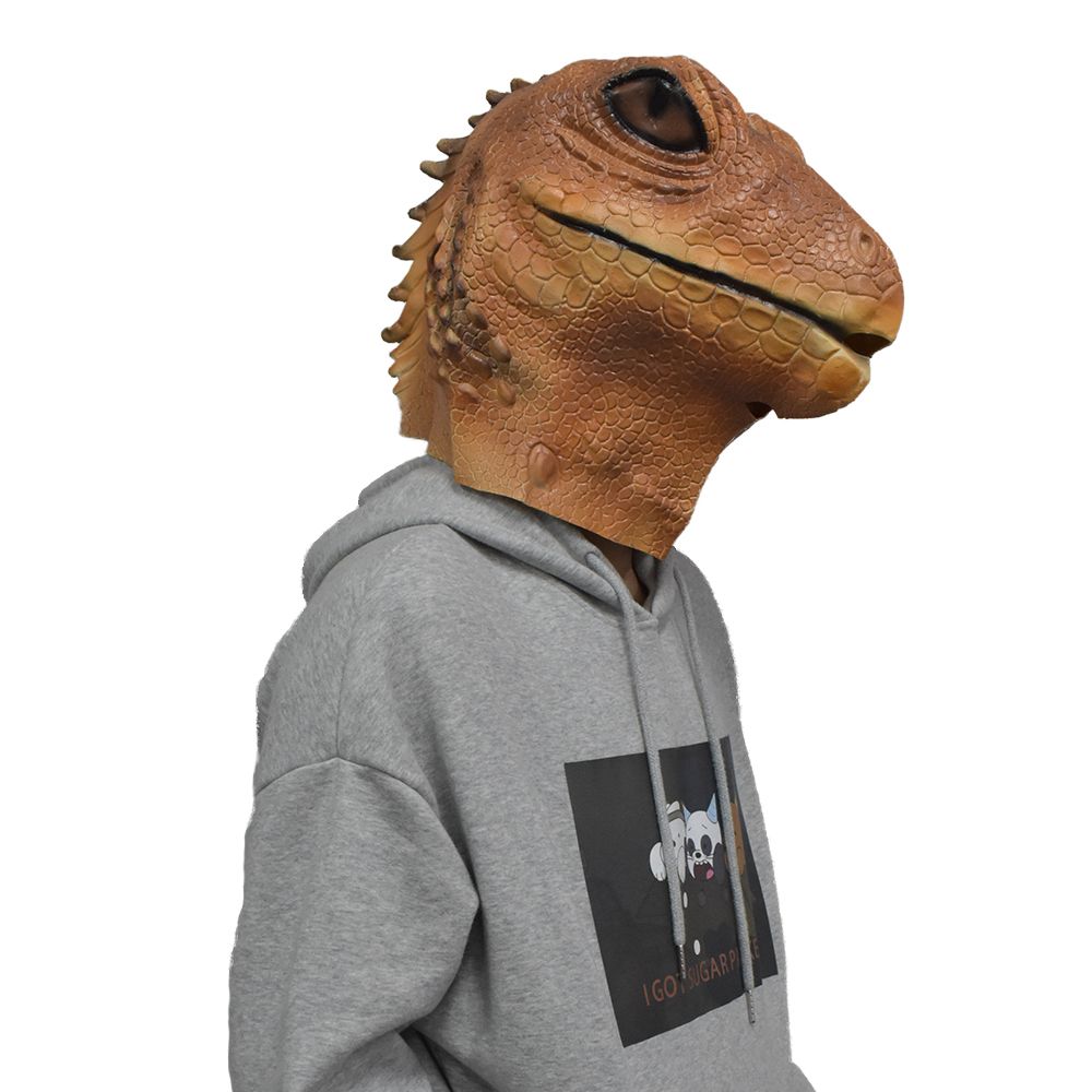 Lizard Mask Iguana Reptile Animal Halloween FULL Latex Face Head Adult Size NEW