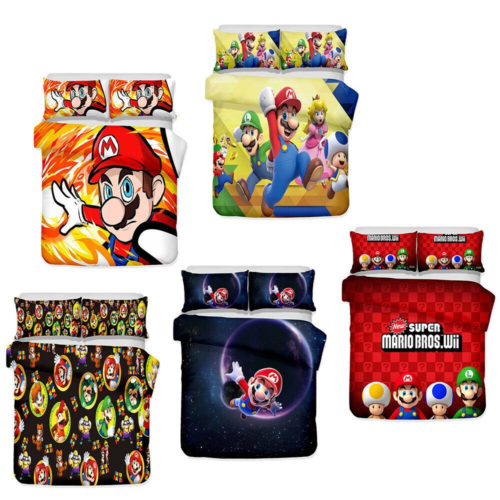 3d Super Mario Bros Bedding Set Duvet Cover Quilt Cover