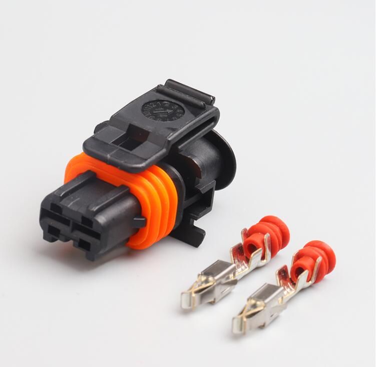 BOSCH COMMON RAIL 2 PIN DIESEL INJECTOR ELECTRICAL CONNECTOR PLUG x 4