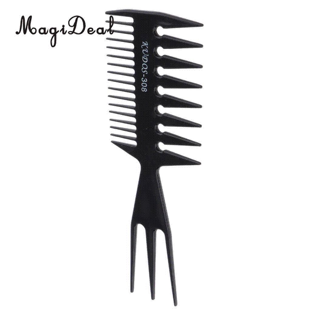 3 Way Large Wide Tooth Comb Salon Afro Hair Pick Brush Comb