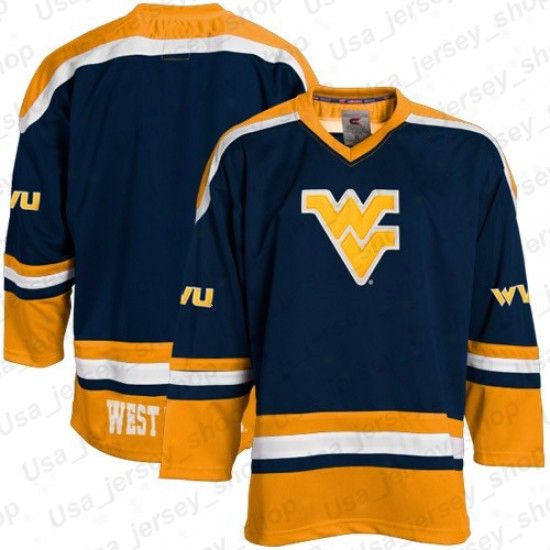 Wvu hockey jersey Clearance