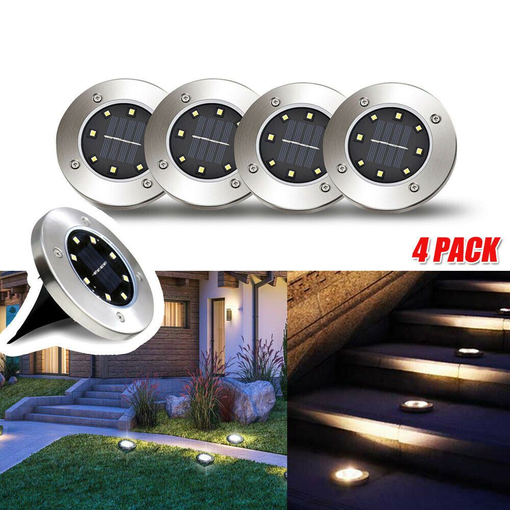 8 LED luces solares enterradas para exteriores imperme Agua 8 LED luces solares enterradas para exteriores imperme Agua