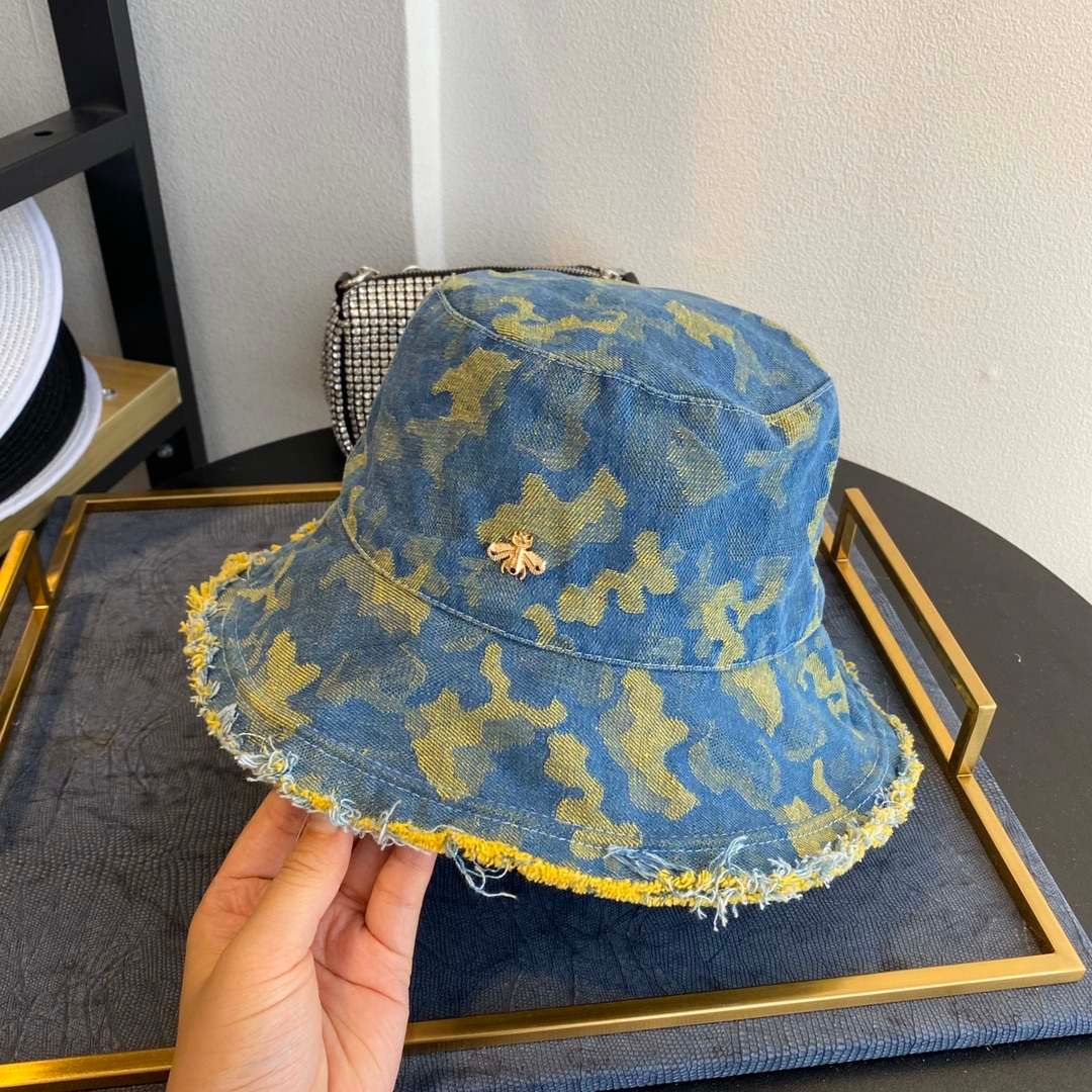 Wholesale Cowboy Bucket Hat Designer Cap Little Bee Woman Bucket Hats