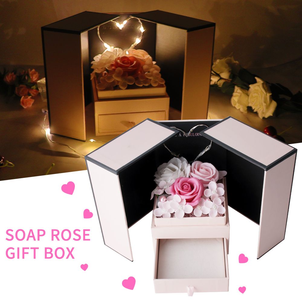 1pc Handheld Flower Box With Mirror Surface, Silver Flower Basket & Gift Box  For Bouquet Packaging
