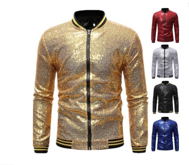 glitter bomber jacket mens
