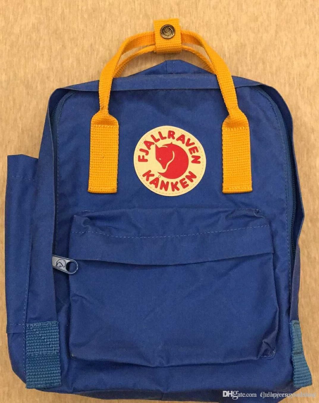 kanken blue yellow
