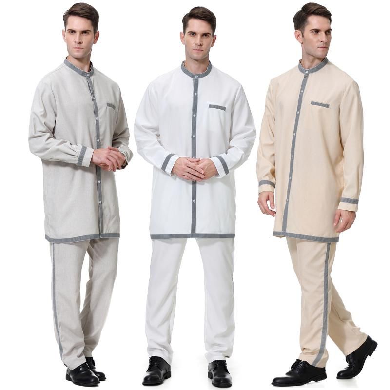 2020 Casual Mens Clothing Middle Aged Muslim Mens Clothes Dress Arab Middle Eastern Men Long Robe Set Clothing Abaya Man Size S Xxl From Jujubery 33 85 Dhgate Com