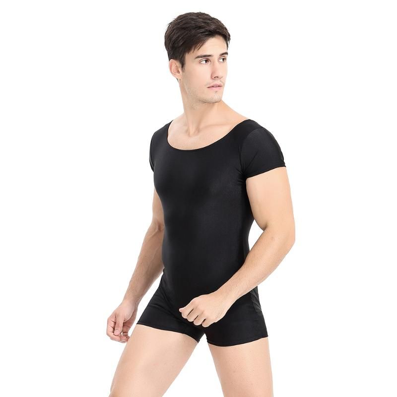 Mens Lycra Spandex Stretch Ballet Unitards Dancewear Adult Ballet Short
