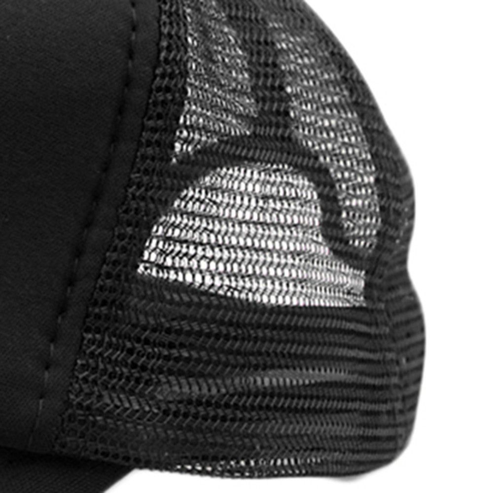 plain black mesh hat