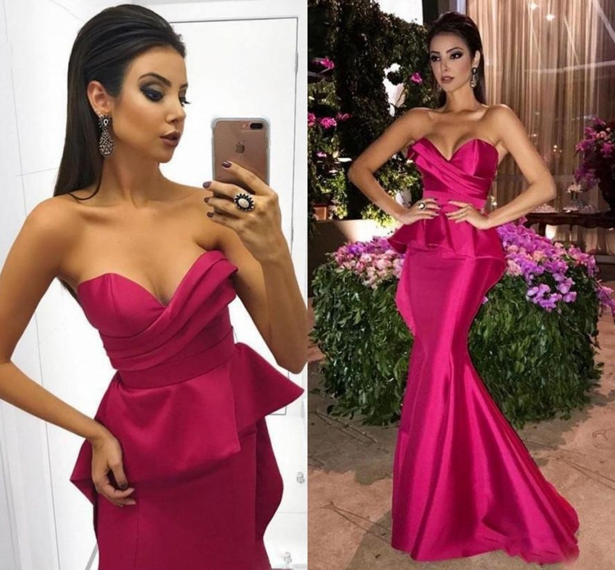 Fuchsia Long 2020 Mermaid Pink Evening 
